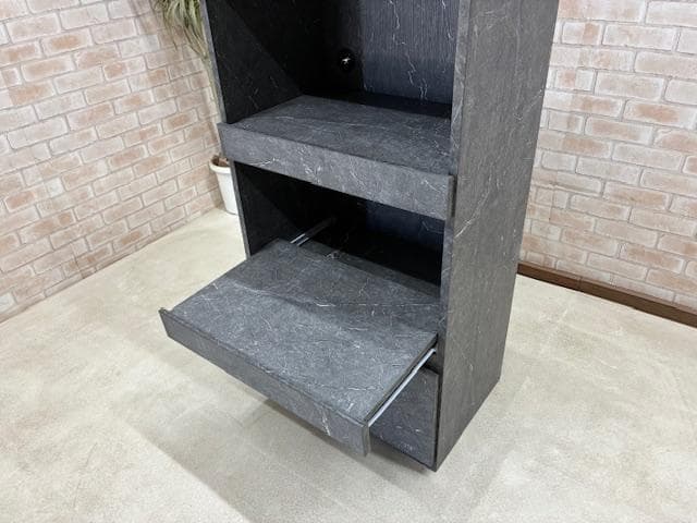 レンジ台　キッチン　収納　BK　引き戸　新品