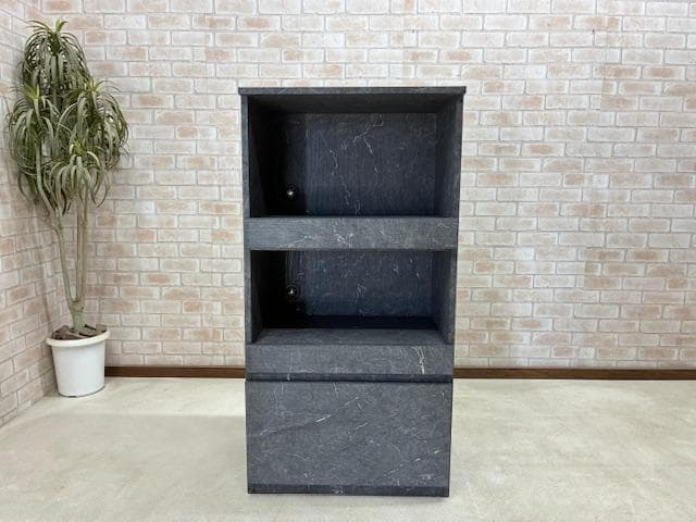 レンジ台　キッチン　収納　BK　引き戸　新品