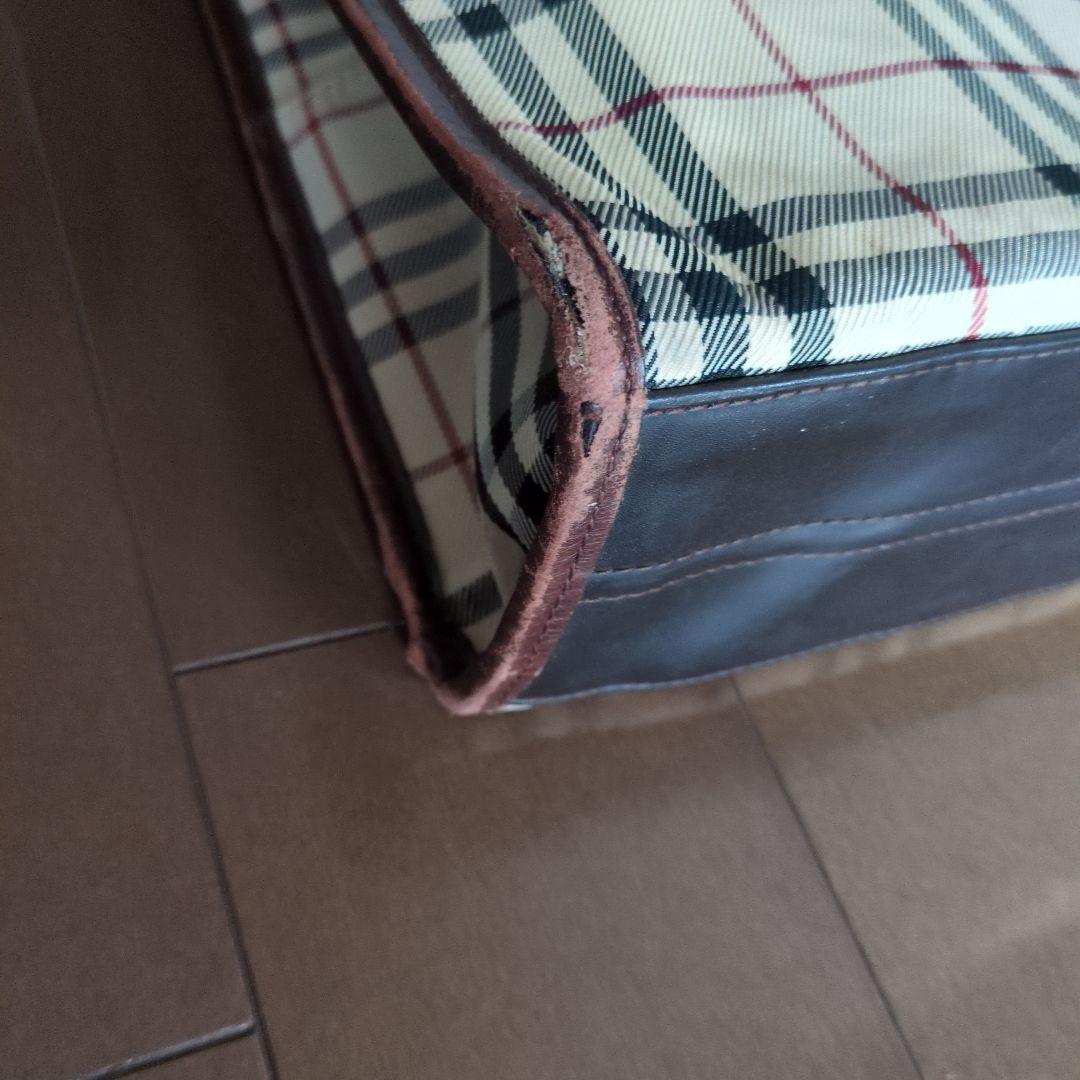 ♦️BURBERRY バーバリーノバチェック トートバッグ レザー＆キャンバス