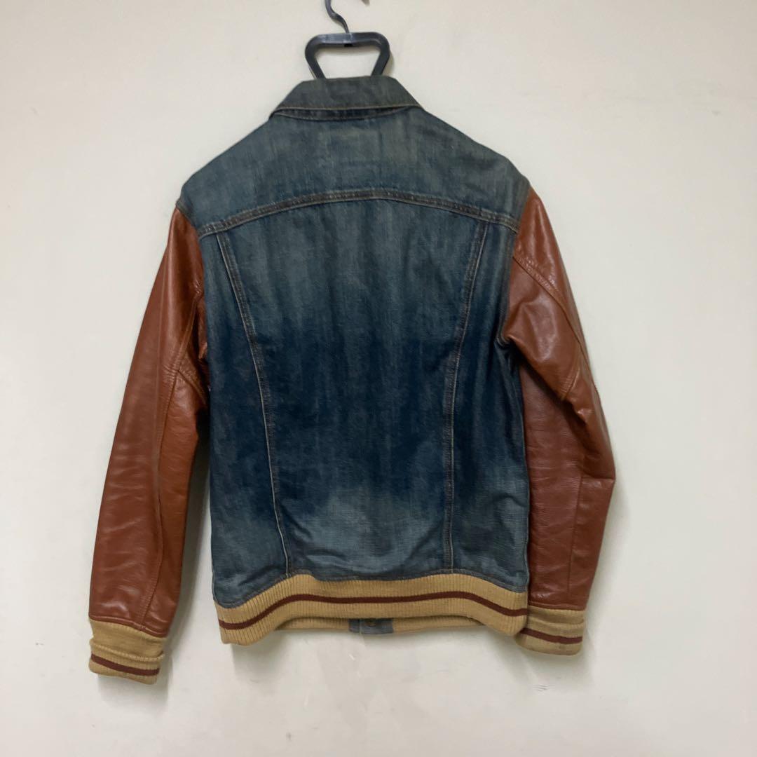 リーバイス　70405 袖レザー　デニムジャケット　L