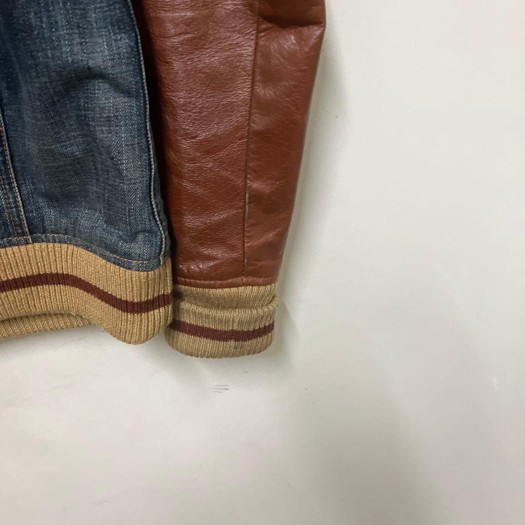 リーバイス　70405 袖レザー　デニムジャケット　L