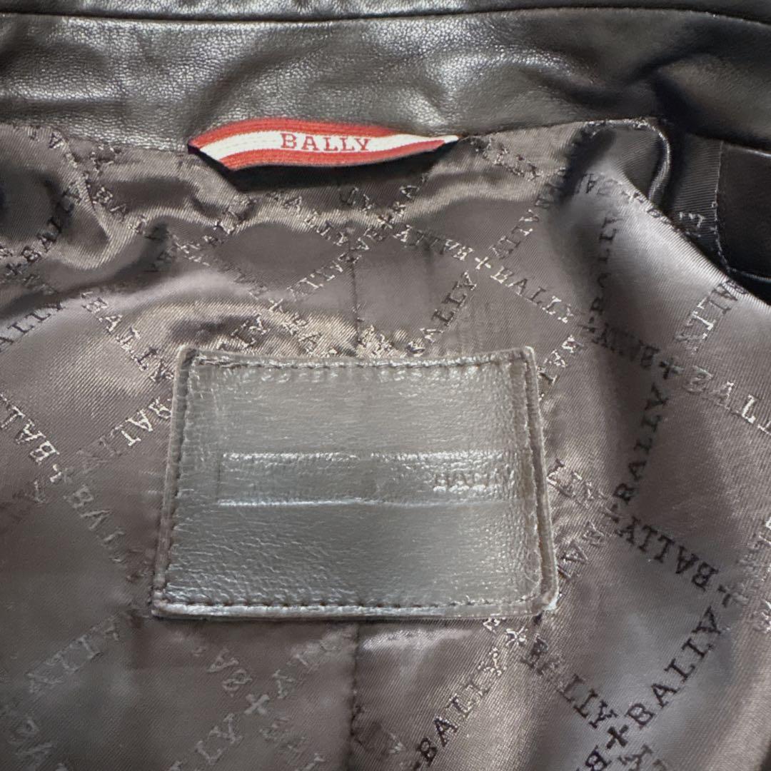 Bally バリー ラムレザー 羊革 ジャケット テーラード ブラウンM
