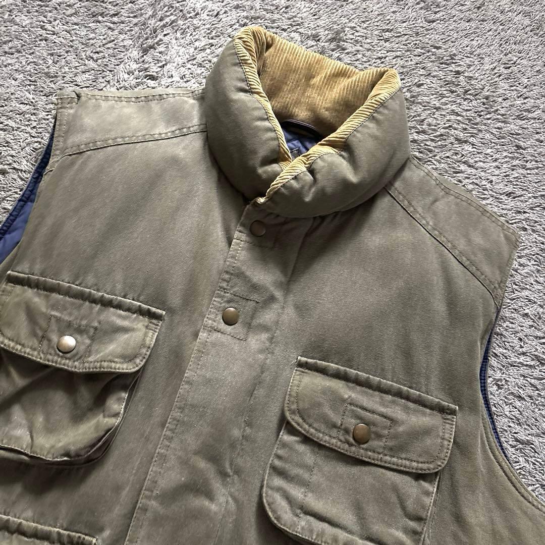 名作　80s Eddie Bauer 黒タグ　ダウンベスト　L vintage