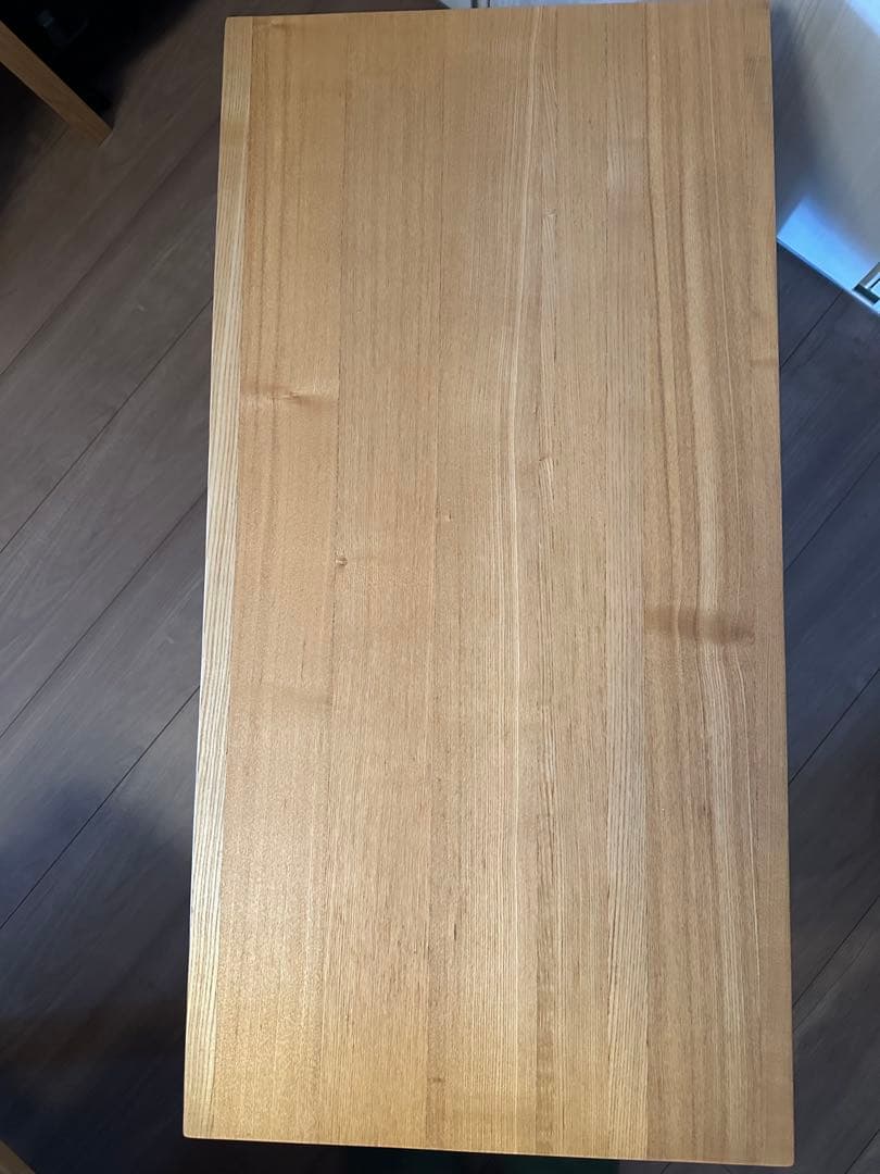【良品】MUJI 無印良品 木製 ローテーブル タモ材 引出し付き 廃盤品