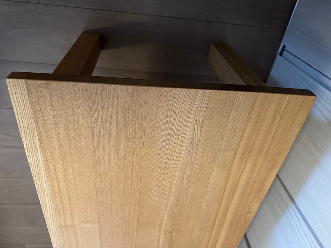 【良品】MUJI 無印良品 木製 ローテーブル タモ材 引出し付き 廃盤品