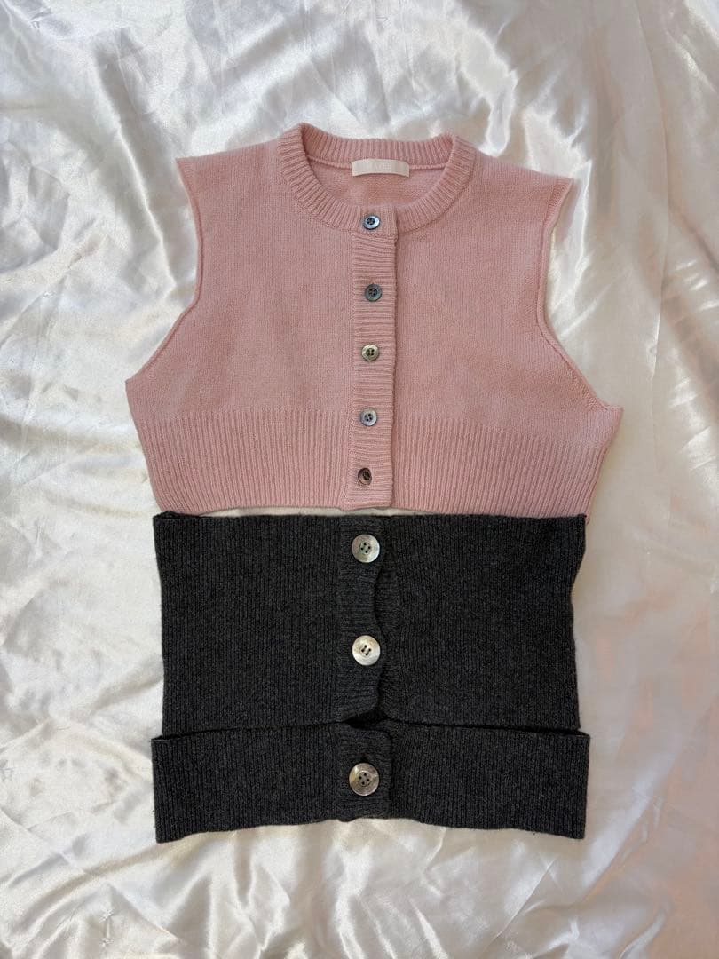 トップス kayle WOOOL KNIT VEST WAIST WARMER SET