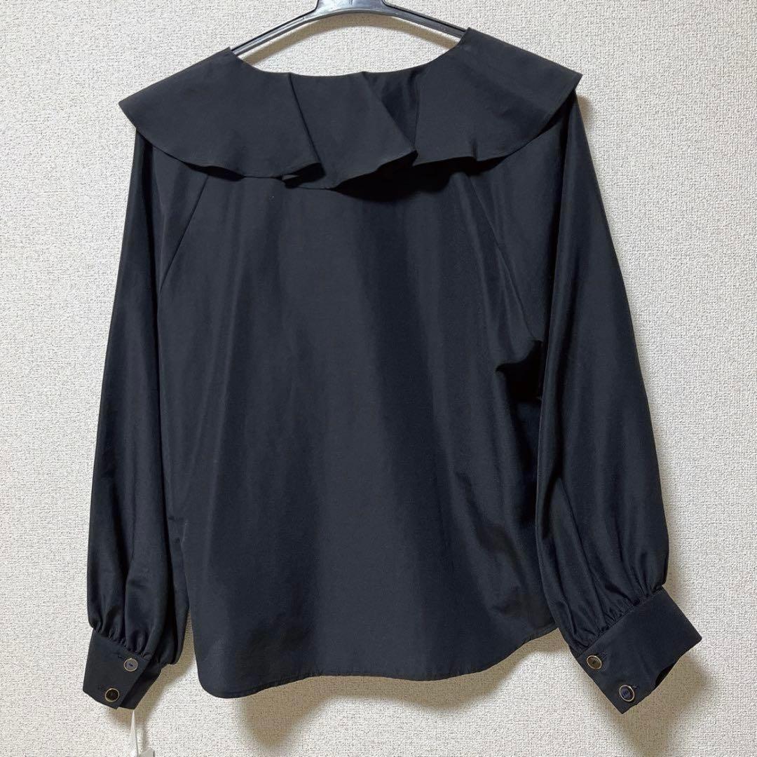 【新品】定価3万　GRACE CONTINENTAL フリルダブルブラウス　黒