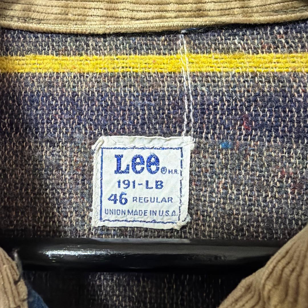 ホ*ン様 極上 60s lee 191-LB デニムジャケット　コーデュロイ　ウ