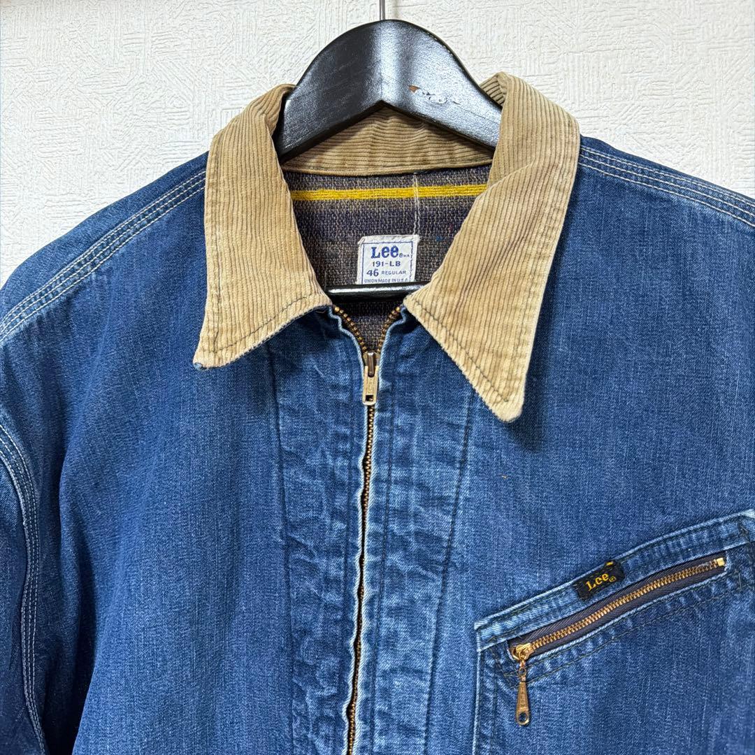 ホ*ン様 極上 60s lee 191-LB デニムジャケット　コーデュロイ　ウ