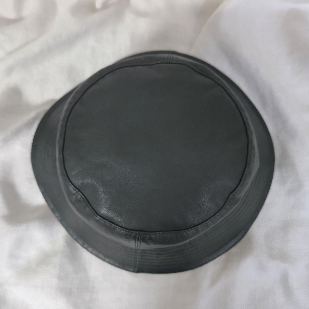 イサムカタヤマバックラッシュBACKLASHレザーバケットハット黒ブラック