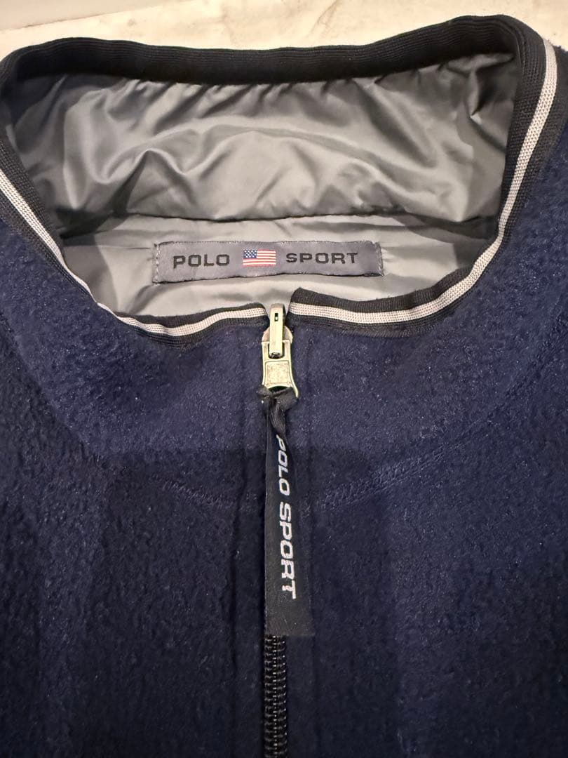 美品　POLO SPORT フリースベスト ネイビー