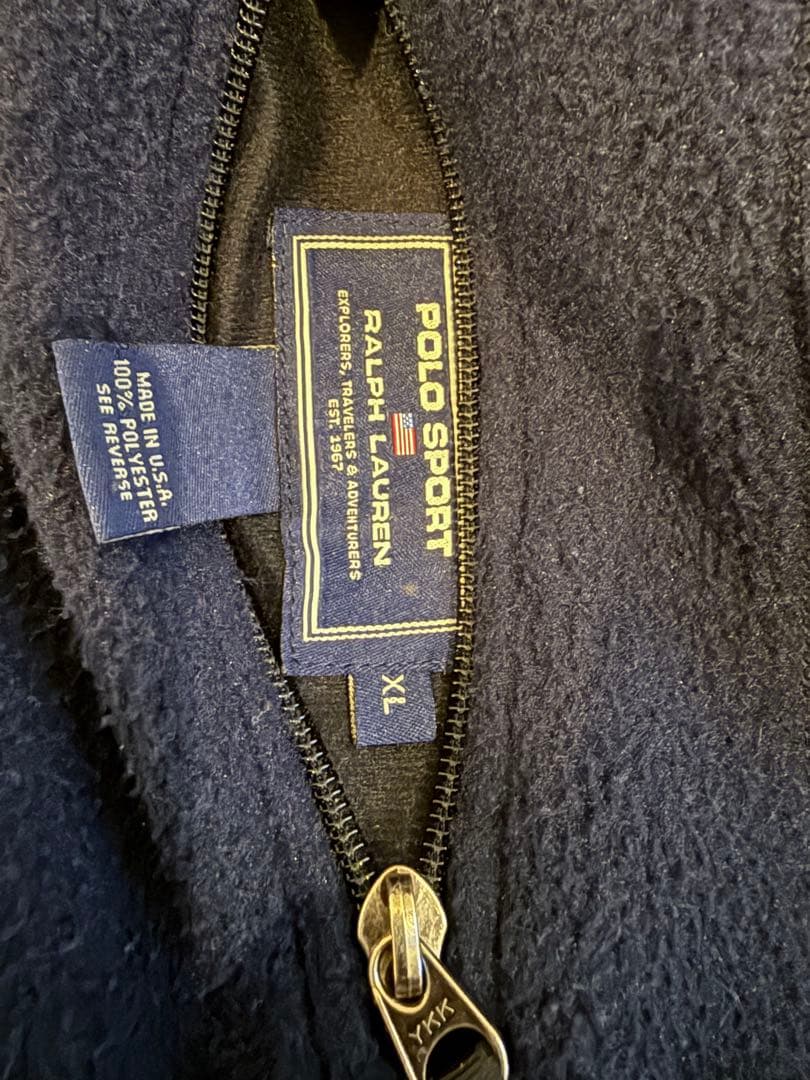 美品　POLO SPORT フリースベスト ネイビー
