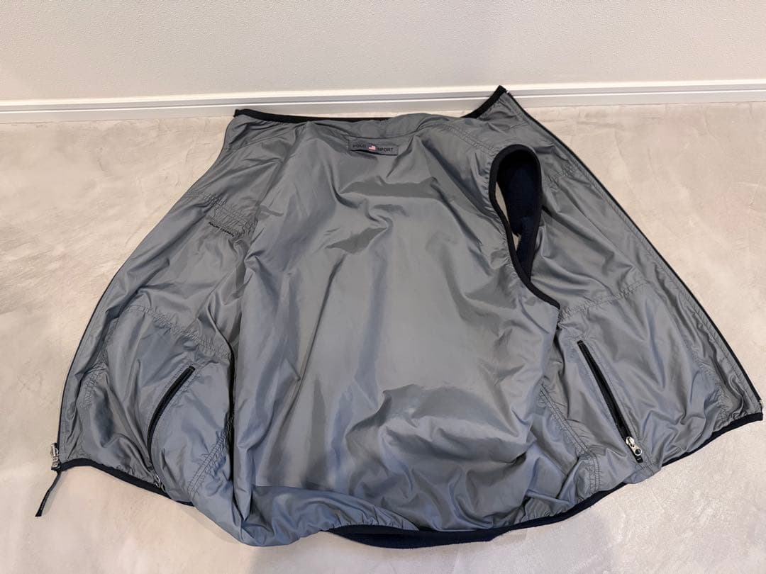 美品　POLO SPORT フリースベスト ネイビー