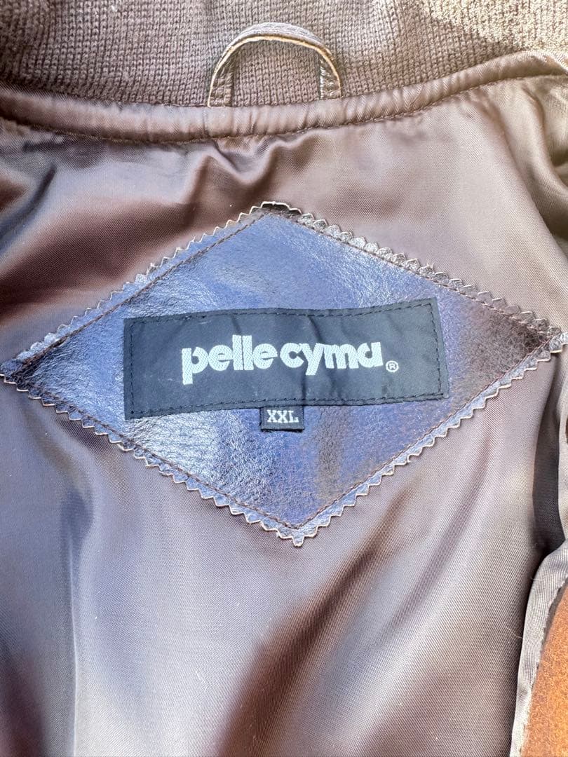 pelle cyma キルティングレザージャケット XXL