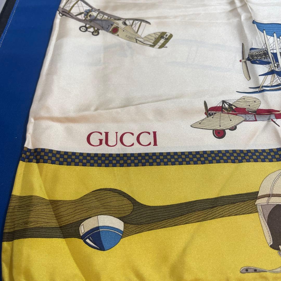 L*a様 OLD GUCCI グッチ レアアイテム 飛行機 戦闘機 ストール