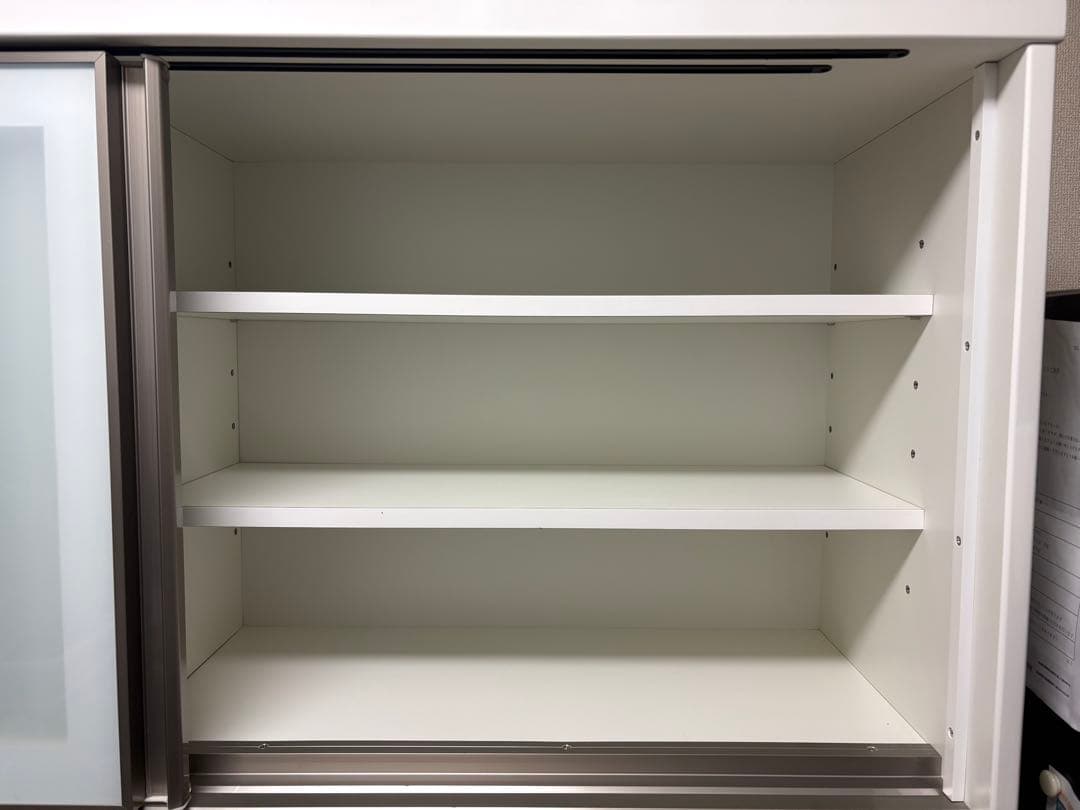 【最終値下げ】ニトリ 食器棚アルミナ2 シルバー 幅140cm