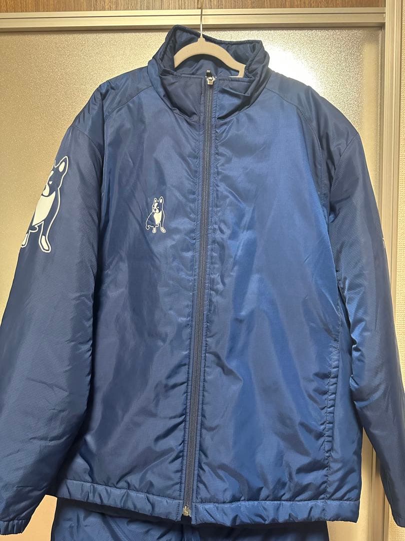 SoccerJunkyウインドブレーカーネイビー 中綿 防寒フットサルサッカー