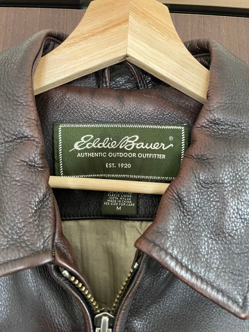 Eddie Bauer レザージャケット Mサイズ ブラウン