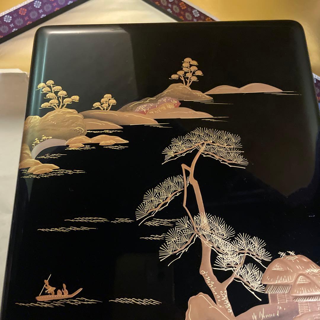 専用ページ美品　桜井漆器 蒔絵山水　文庫 文箱 桐箱入り 本堅地特製　島安漆器店