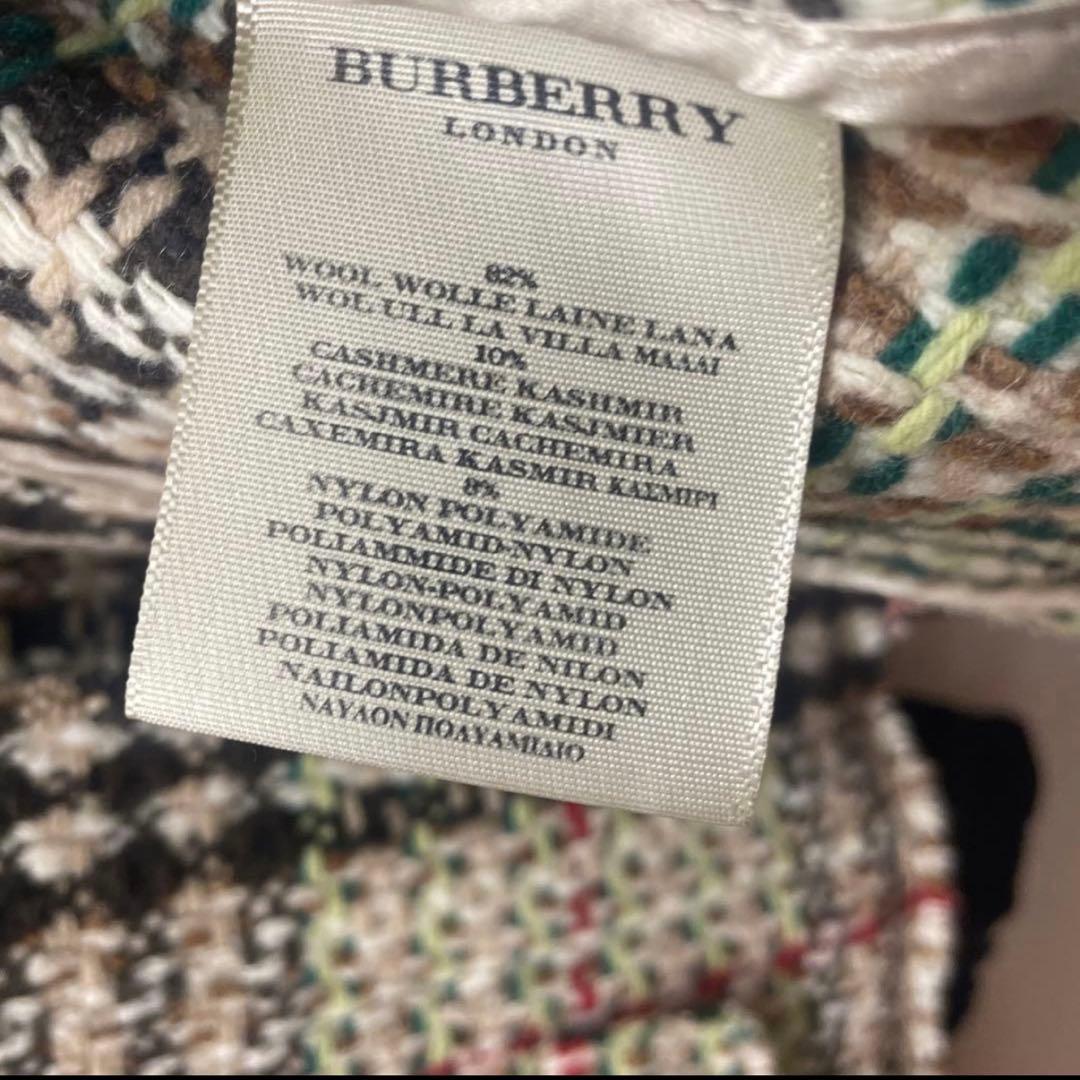 Burberry ツイードジャケット チェック ベージュタグ バーバリー S