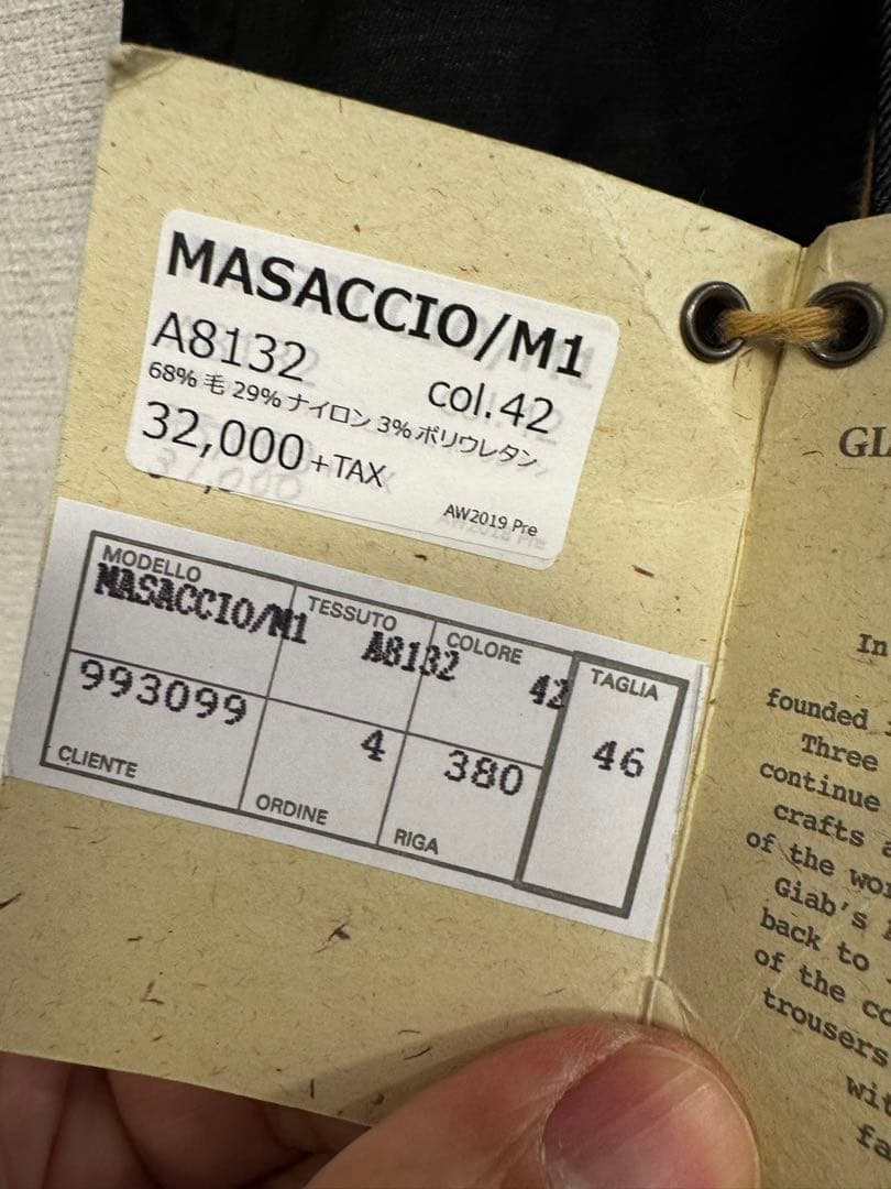 giab's archivio MASACCIO チャコールグレー 春夏物 46