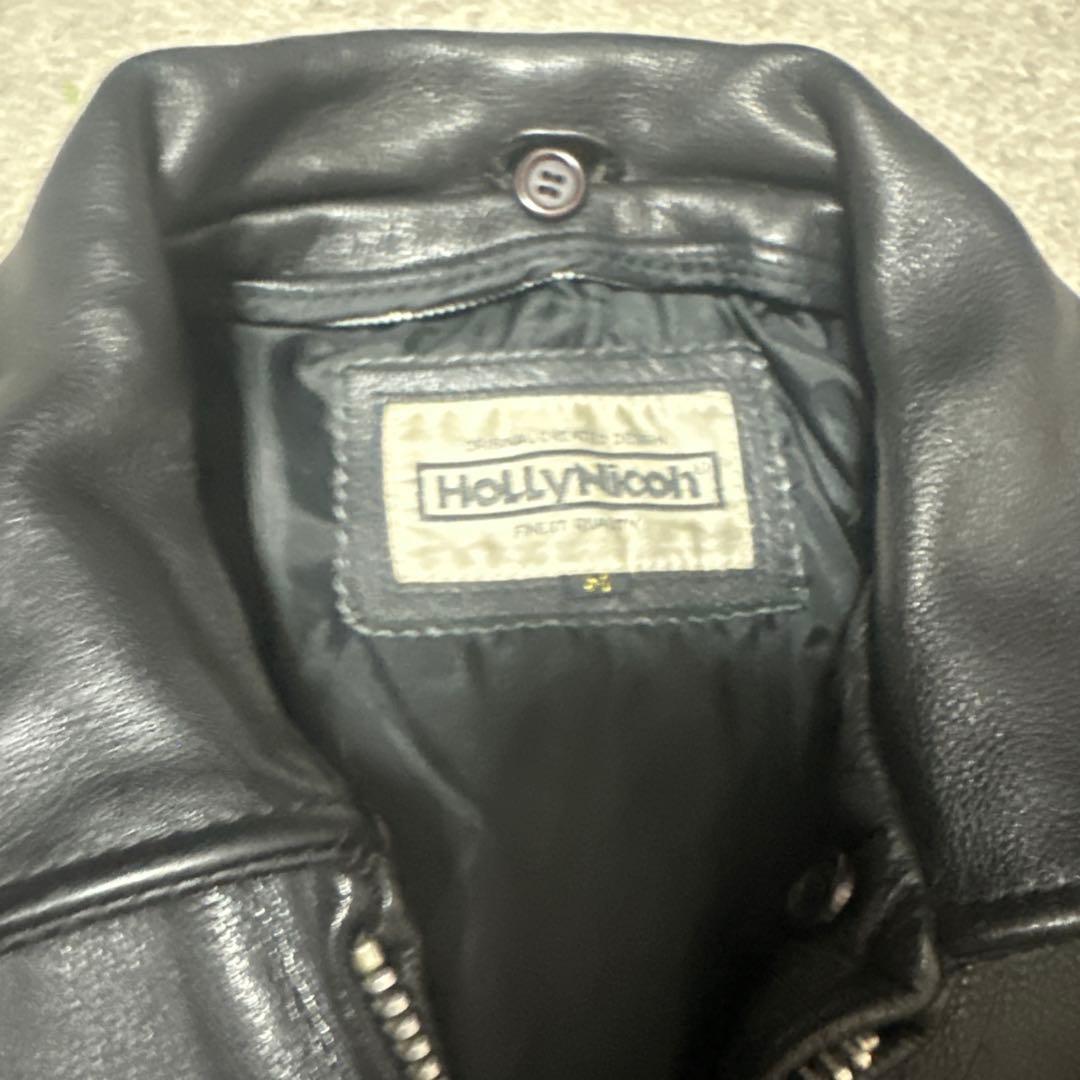 Holly Nichol ブラック本革ジャケットGー1