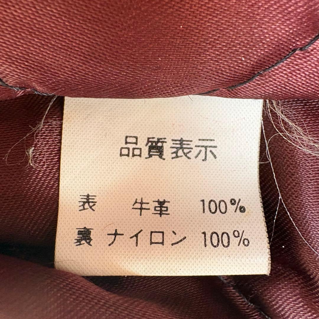 VINTAGE ダブル ライダースジャケット ダメージ 茶 L ジップ難あり