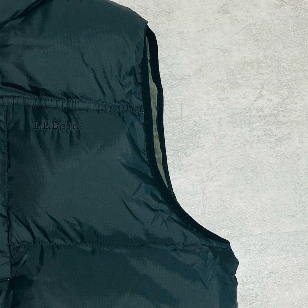 L.L.Bean ダウンベスト L ブラック フリース 肉厚 防寒 アウトドア