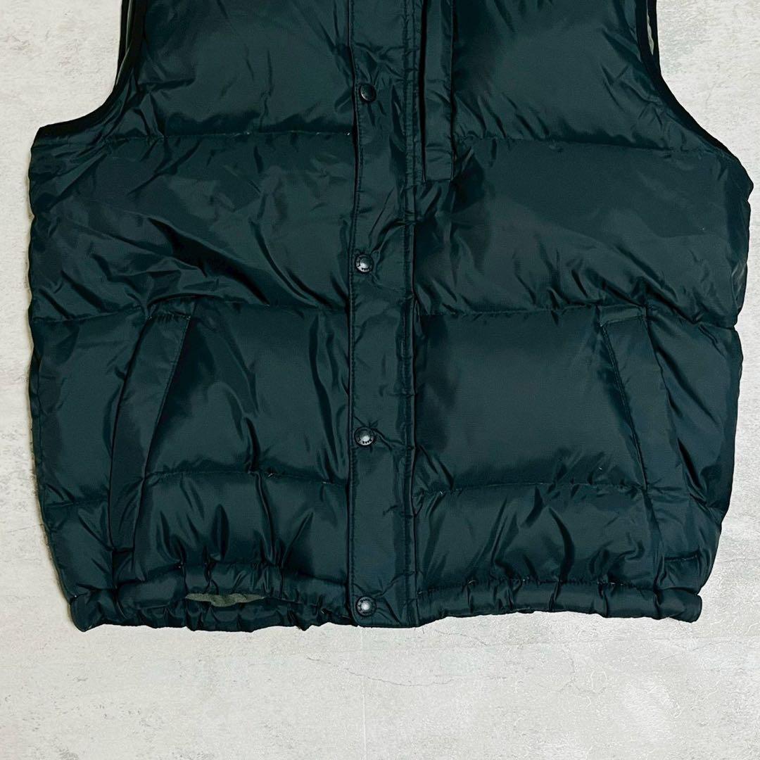 L.L.Bean ダウンベスト L ブラック フリース 肉厚 防寒 アウトドア