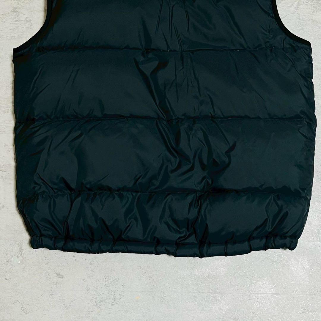 L.L.Bean ダウンベスト L ブラック フリース 肉厚 防寒 アウトドア