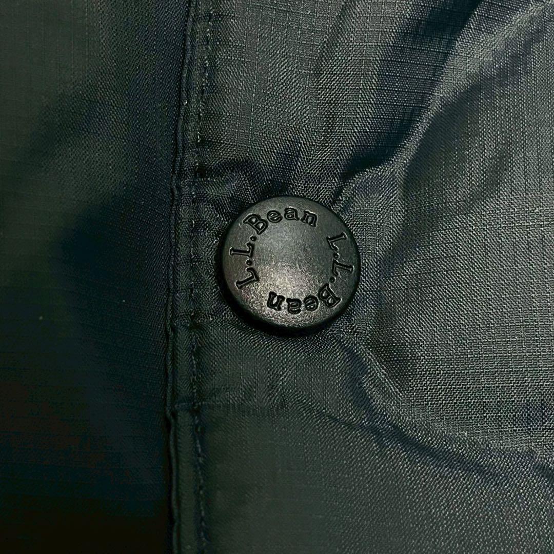L.L.Bean ダウンベスト L ブラック フリース 肉厚 防寒 アウトドア