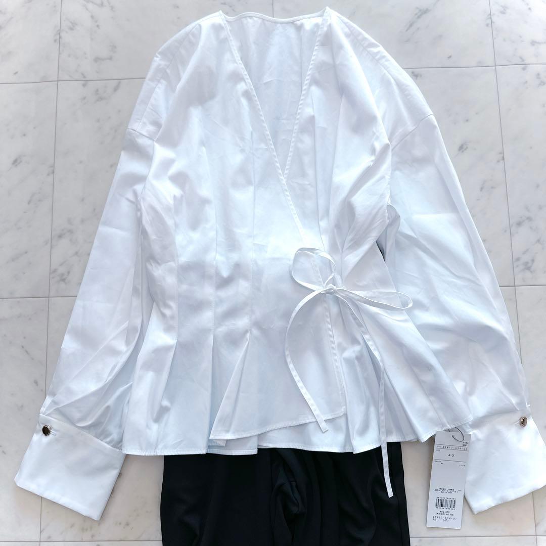 新品　定価5万円　EPOCA エポカカシュクールブラウス　シャツ　40