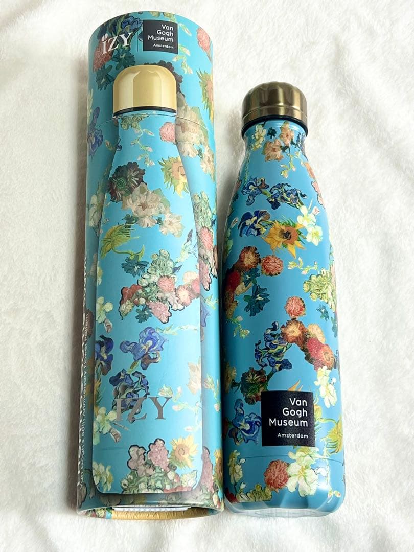 【未使用】ゴッホミュージアム限定IZYボトル　ケース付き　花柄