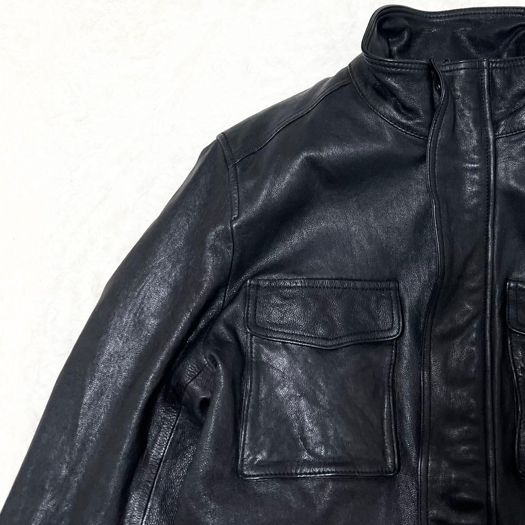 【Qp】ナノユニバース✨️ライダース　シングル　山羊革　ゴートレザー　ＸＬ