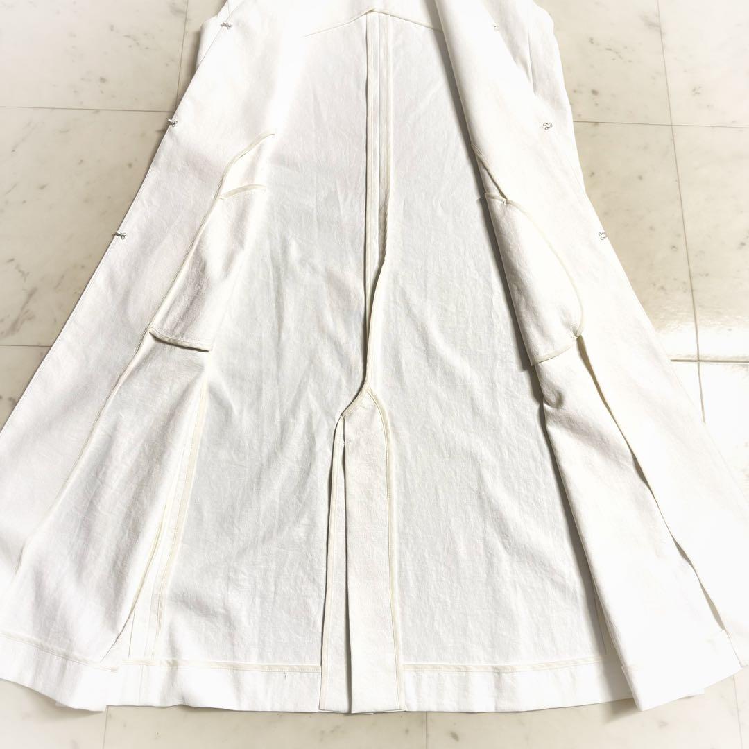 美品♪ エムフィル M.fil コットンリネン ロングジレ コート 日本製