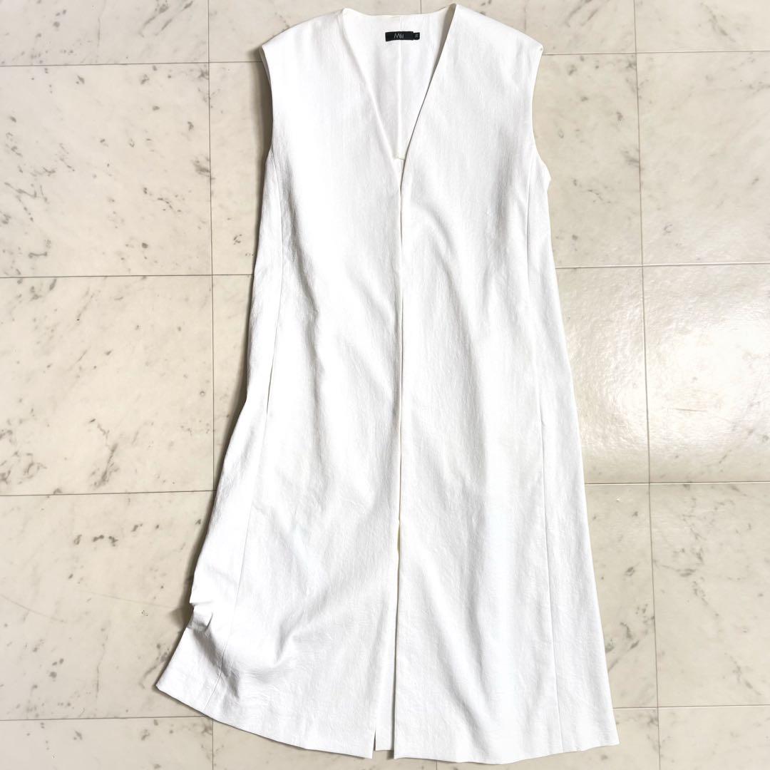 美品♪ エムフィル M.fil コットンリネン ロングジレ コート 日本製