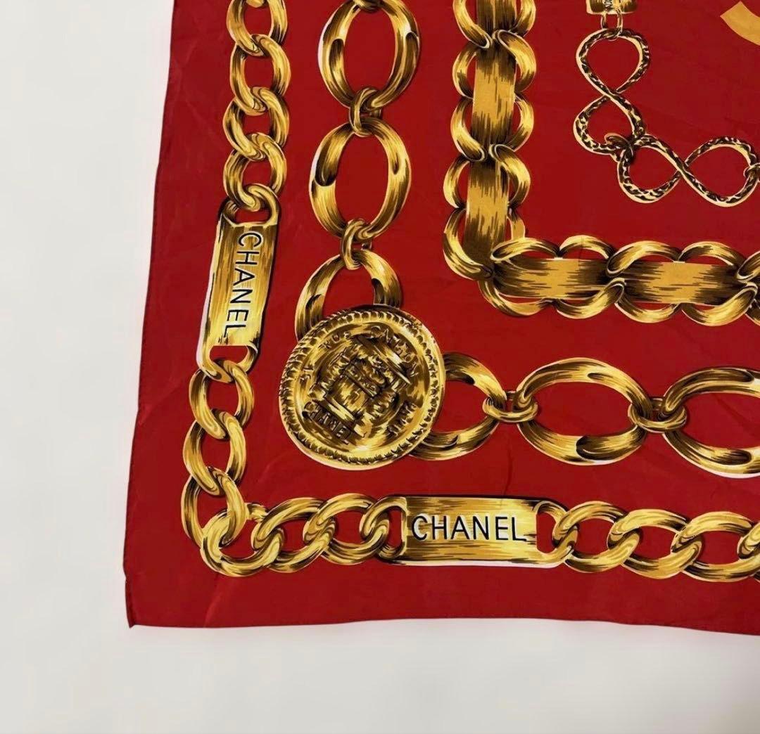 CHANEL シャネル　シルク　大判スカーフ