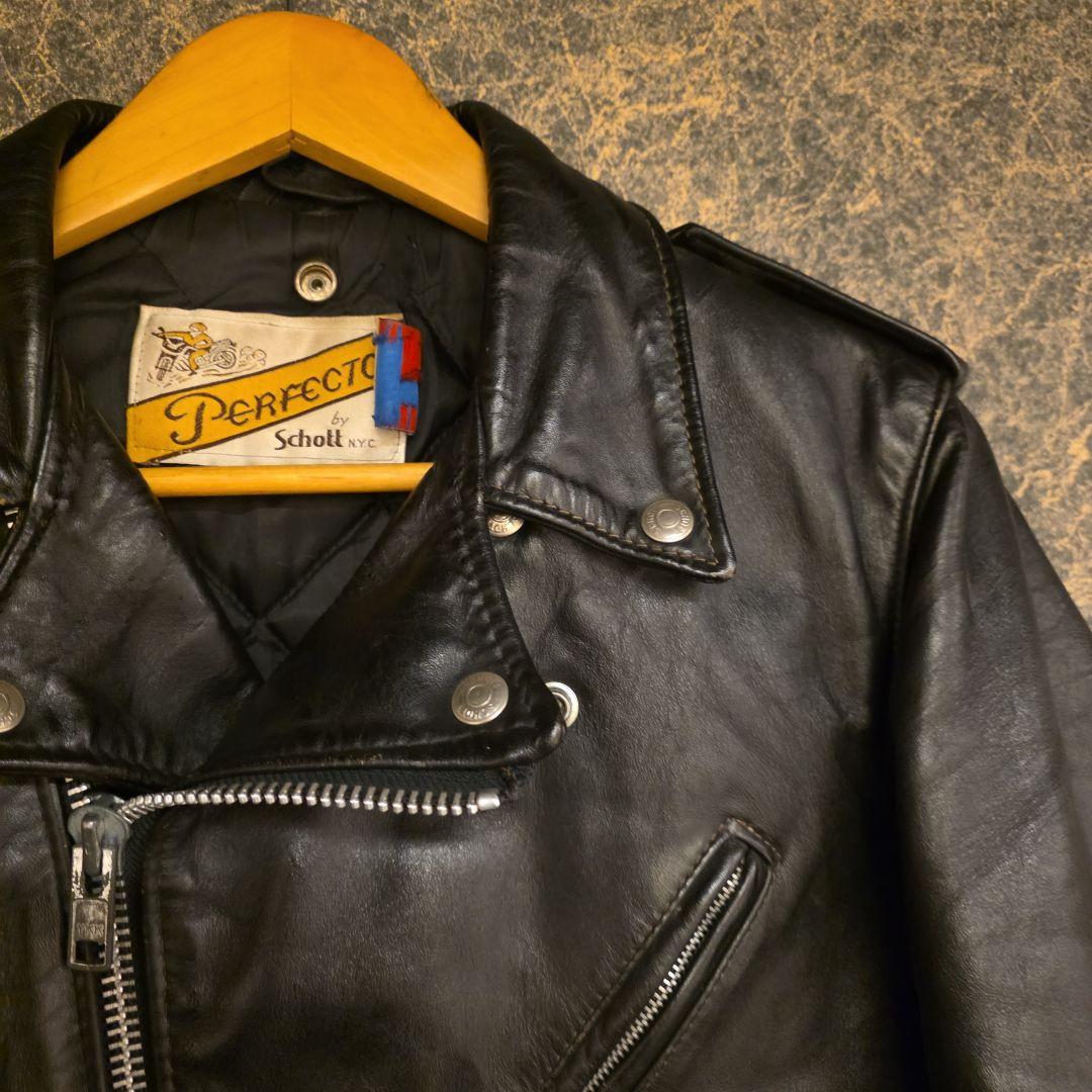 90s USA製　SCHOTT ショット618ダブルライダースジャケット　36