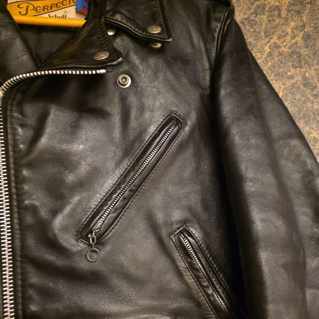90s USA製　SCHOTT ショット618ダブルライダースジャケット　36