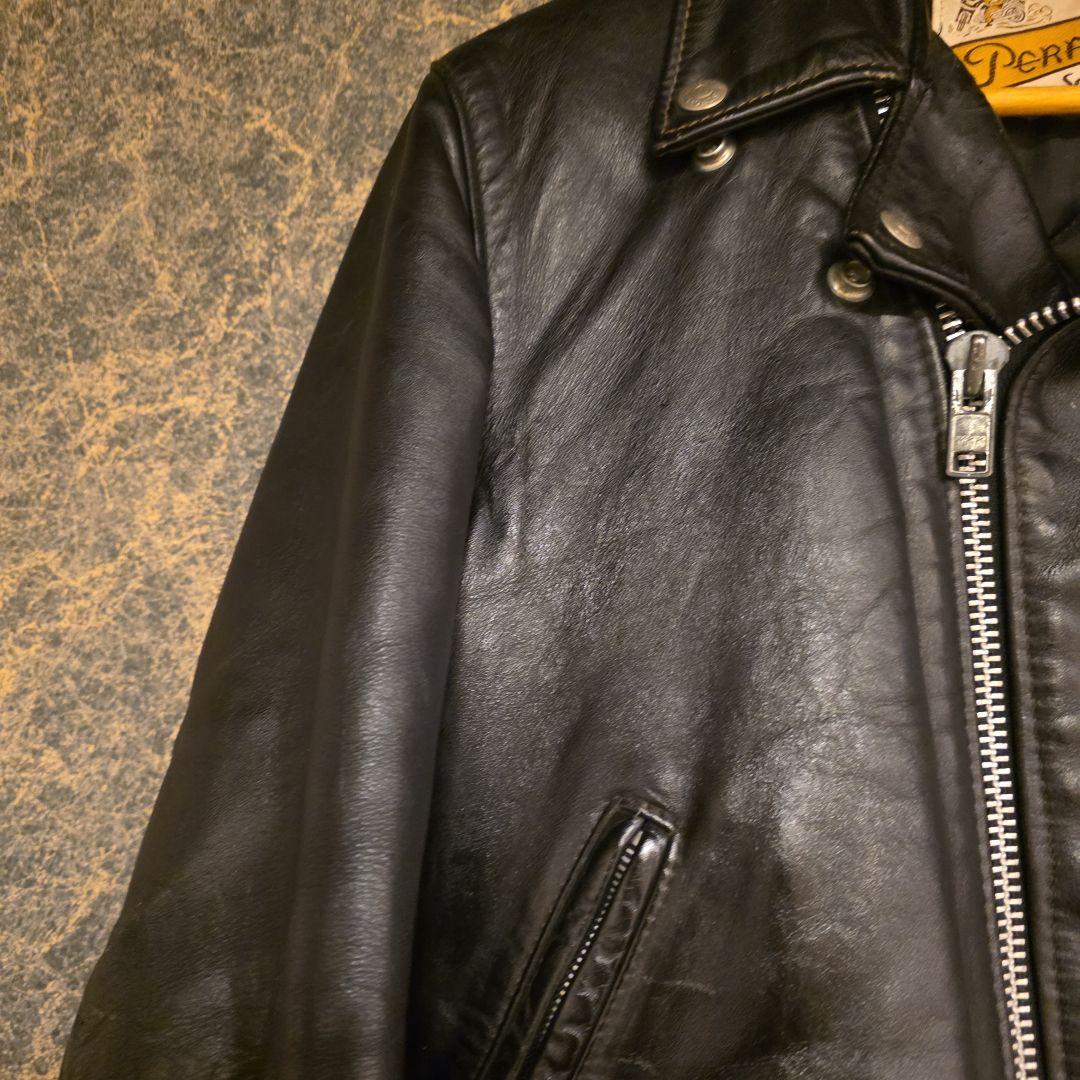 90s USA製　SCHOTT ショット618ダブルライダースジャケット　36