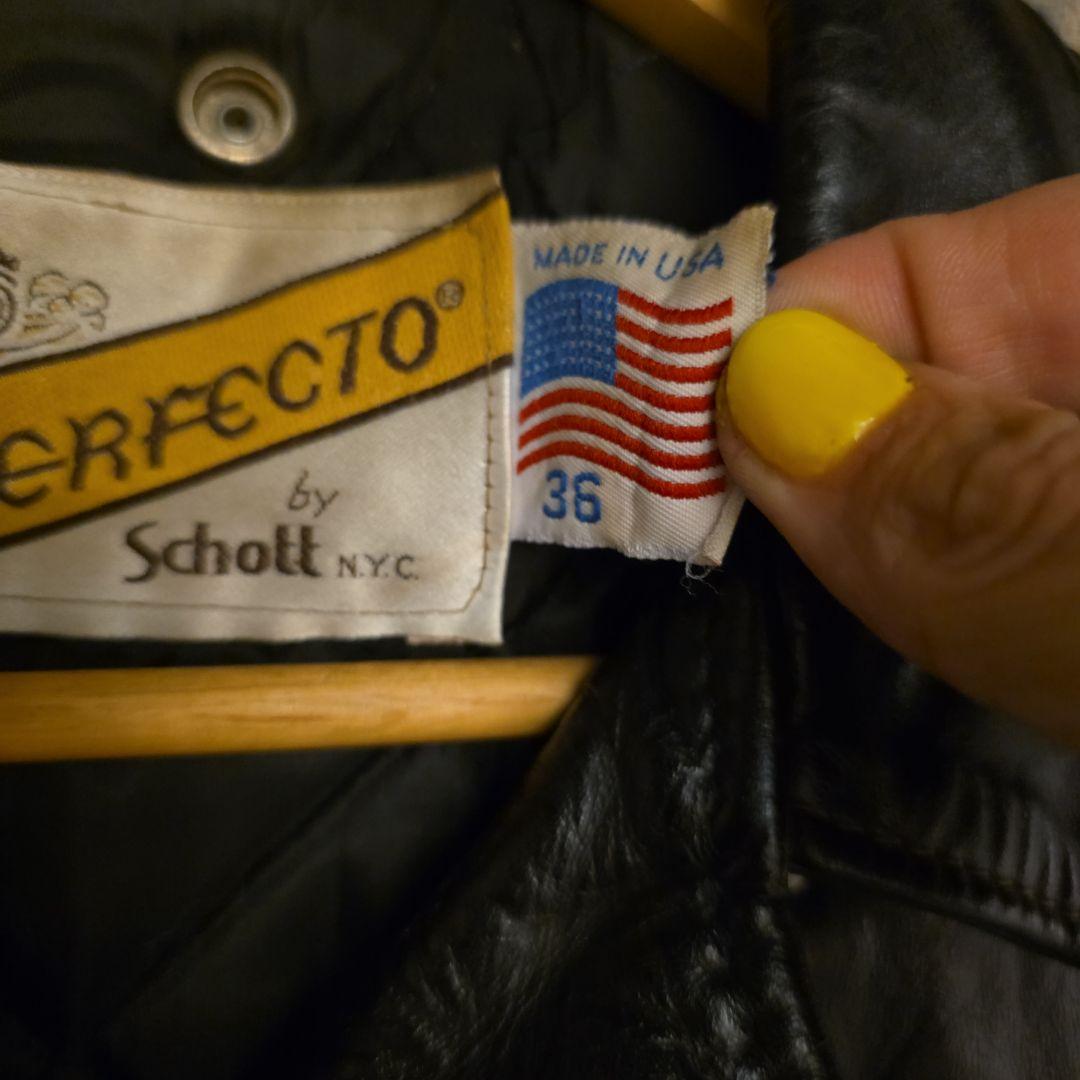 90s USA製　SCHOTT ショット618ダブルライダースジャケット　36