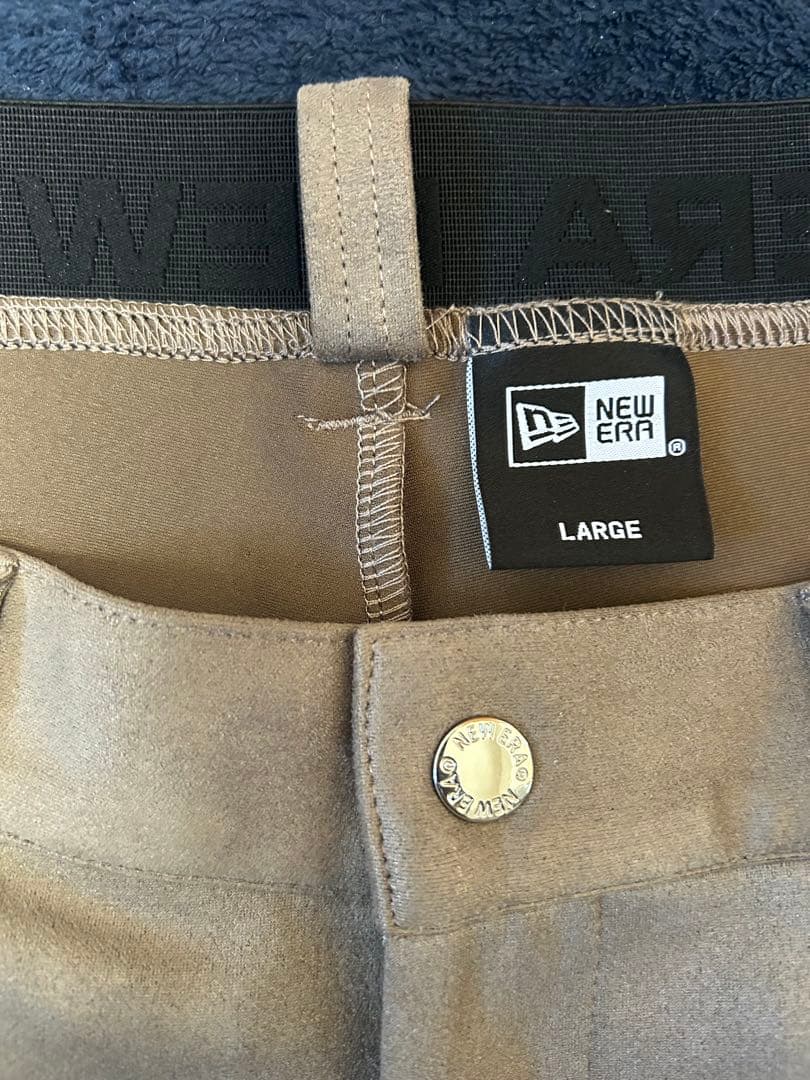 NEW ERA スウェットパンツ ポリスウェード ジャカードロゴ カーキ ゴルフ