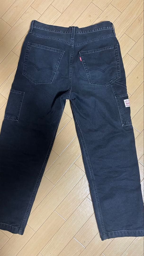 unisex Levi's 568 ルーズストレート ダブルニーブラック
