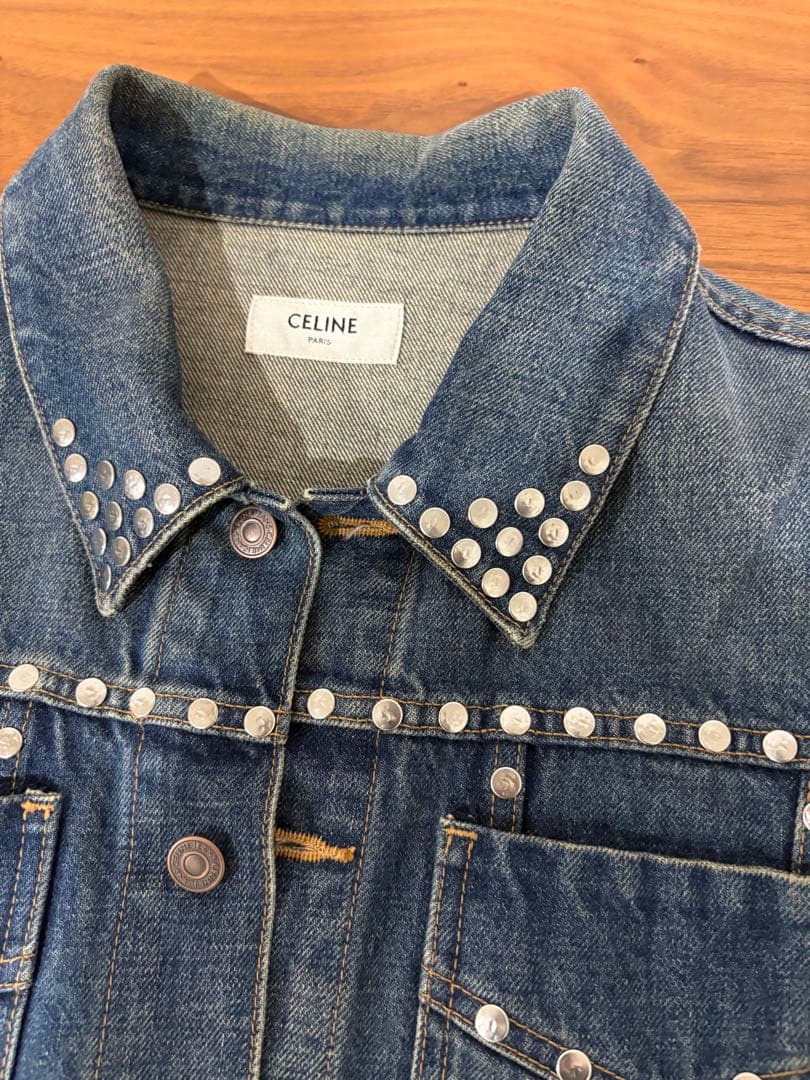 CELINE スタッズ付きデニムジャケット