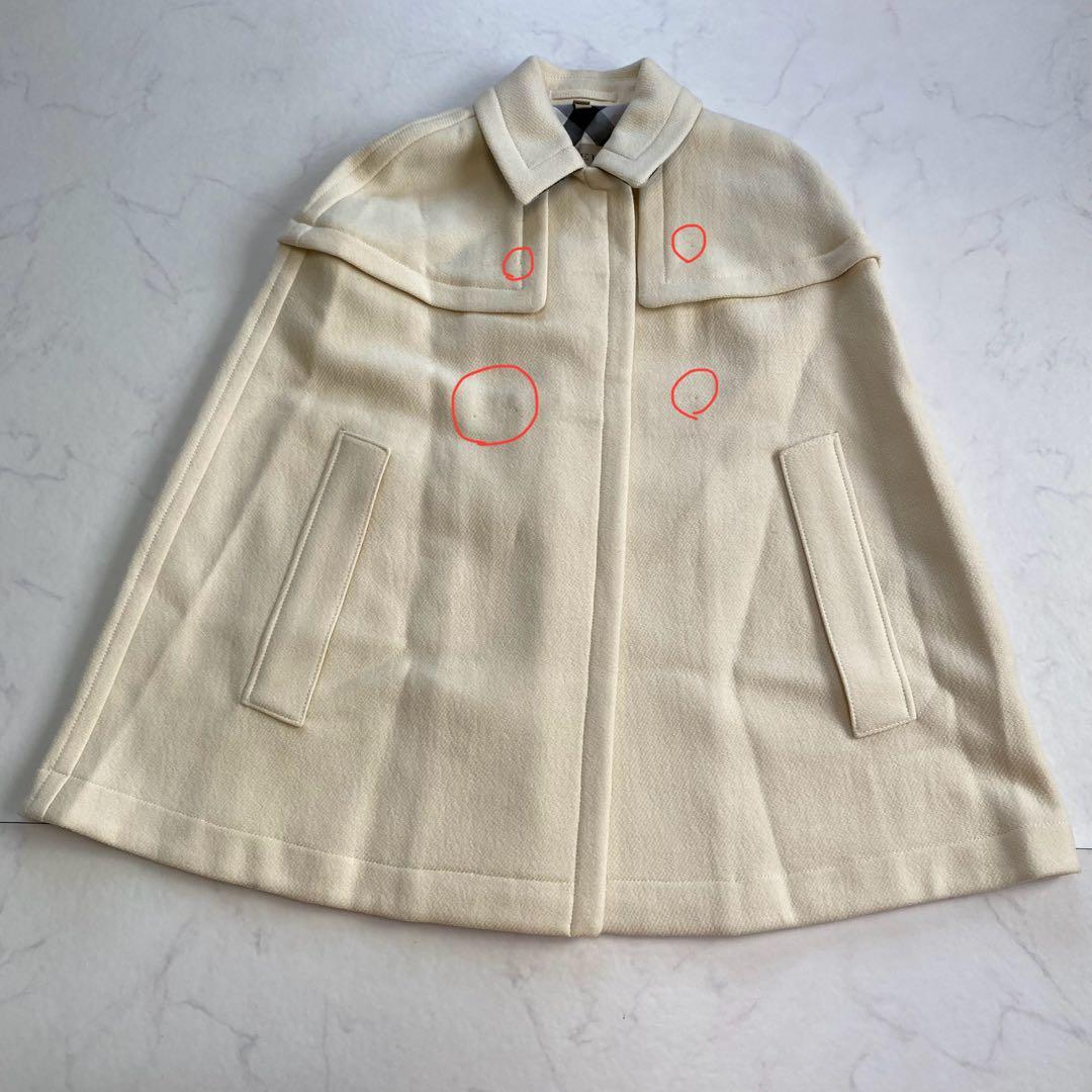 希少★BURBERRYロンドン ポンチョ ケープコート カシミヤ混 XL相当