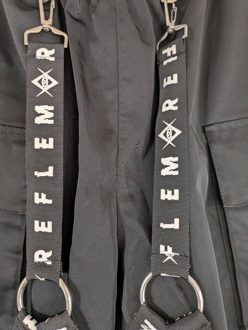 【美品】REFLEM/レフレム ハーネスロゴテープデザインカーゴパンツ