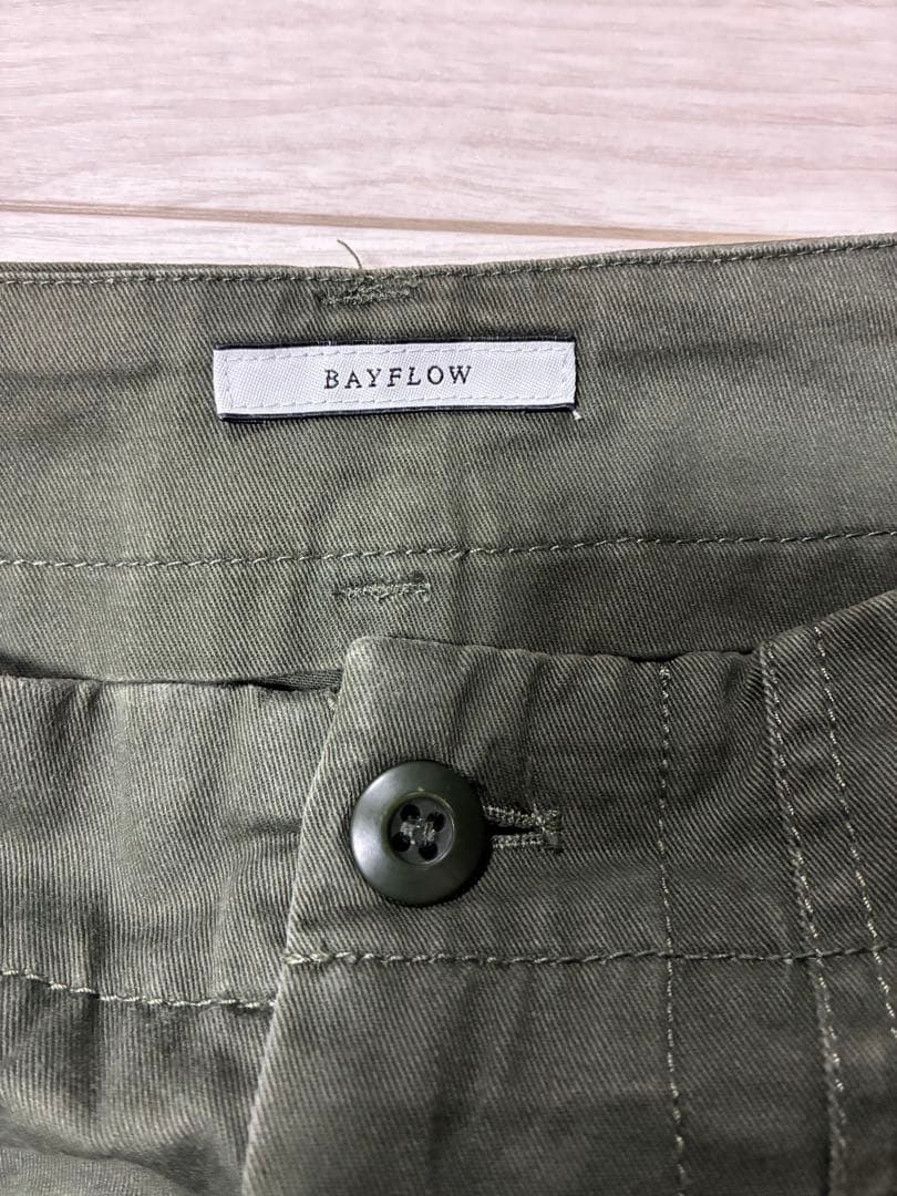 【BAYFLOW】ベイフロー ベイカーパンツ サイズ3 Lサイズ ダークグリーン