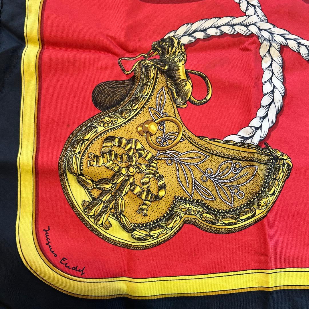 HERMES カレ90 GRAND APPARAT 盛装の馬 シルクスカーフ