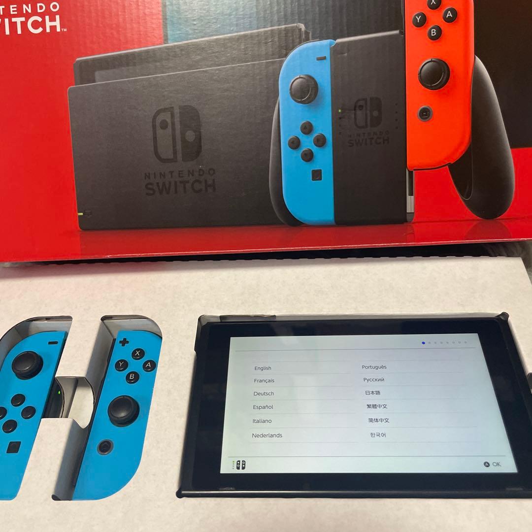 ※ケース付きNintendo Switch 本体 青いジョイコン付き