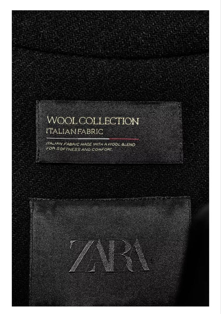 ZARA ZW COLLECTION ケープ風ウール混コート　L 新品未使用